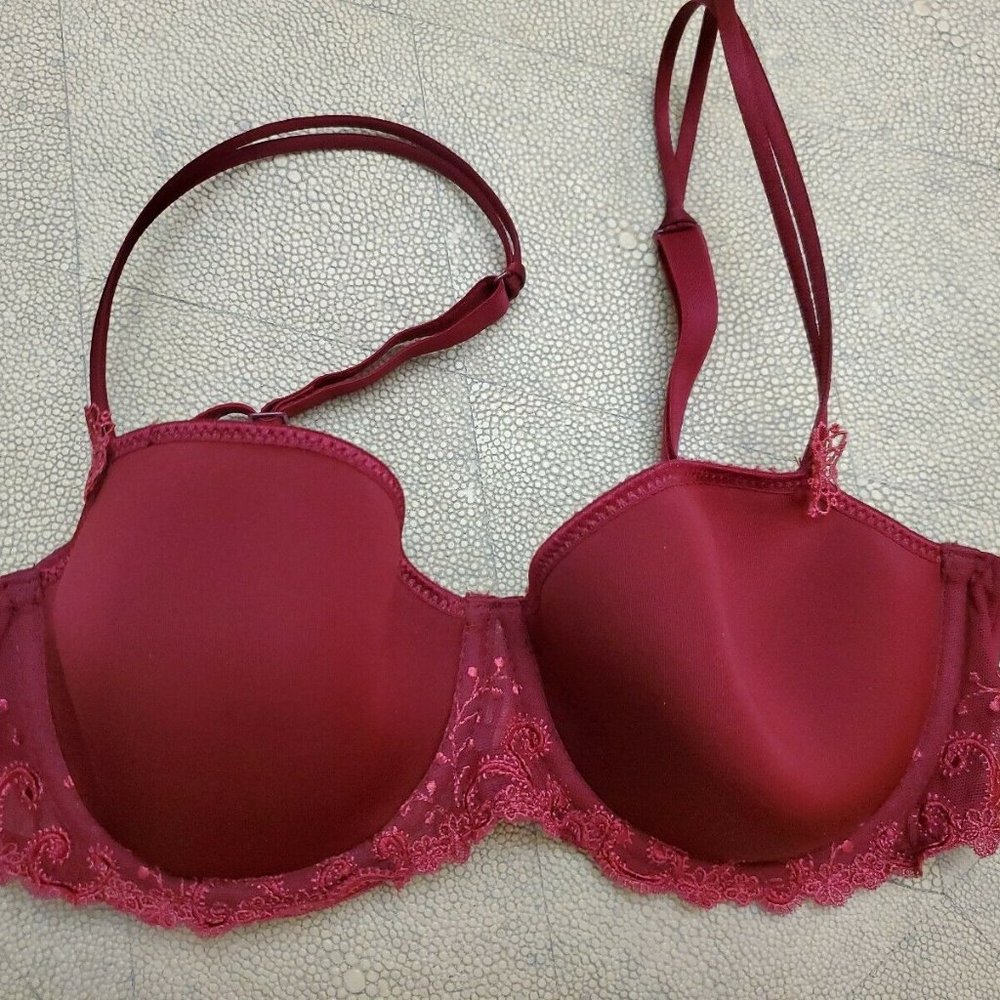 Simone Perele Demi 3D T-Shirt Bra 30E Burgandy